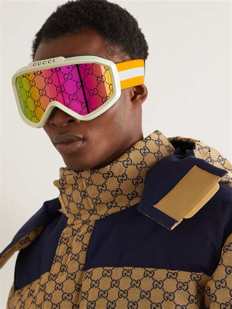 gucci men's star trim shield sunglasses|gucci goggles yupoo.